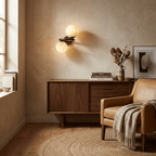 Two Globe Alabaster Wall Sconce by Bling Lighting Studio