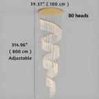 Uly Gold Crystal Chandelier for Staircase & Foyer & High Ceiling for high ceiling staircase and foyer lighting