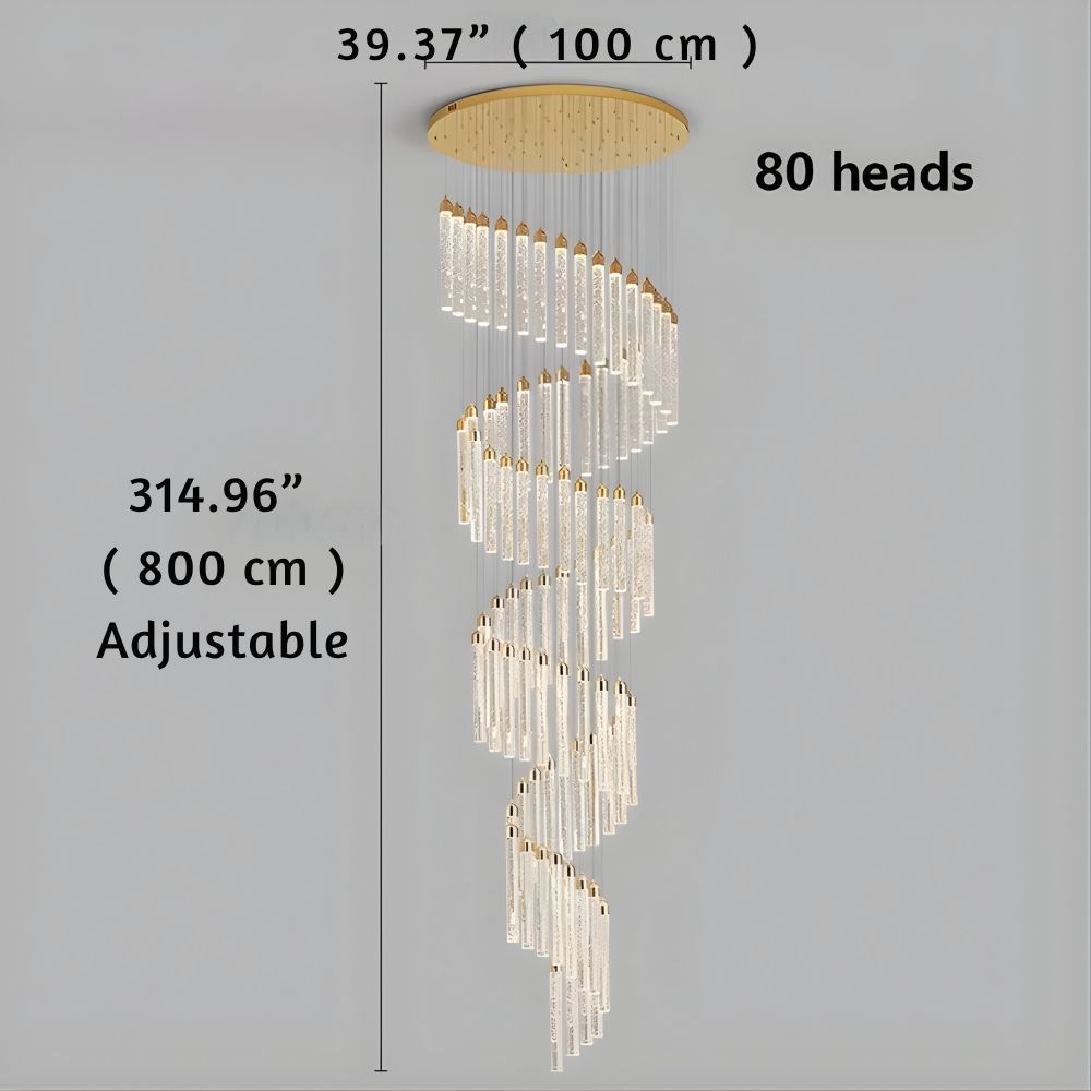 Uly Gold Crystal Chandelier for Staircase & Foyer & High Ceiling for high ceiling staircase and foyer lighting