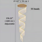 Uly Gold Crystal Chandelier for Staircase & Foyer & High Ceiling for high ceiling staircase and foyer lighting