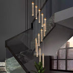 Uly Gold Crystal Chandelier for Staircase & Foyer & High Ceiling for high ceiling staircase and foyer lighting