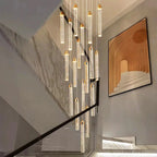 Uly Gold Crystal Chandelier for Staircase & Foyer & High Ceiling for high ceiling staircase and foyer lighting
