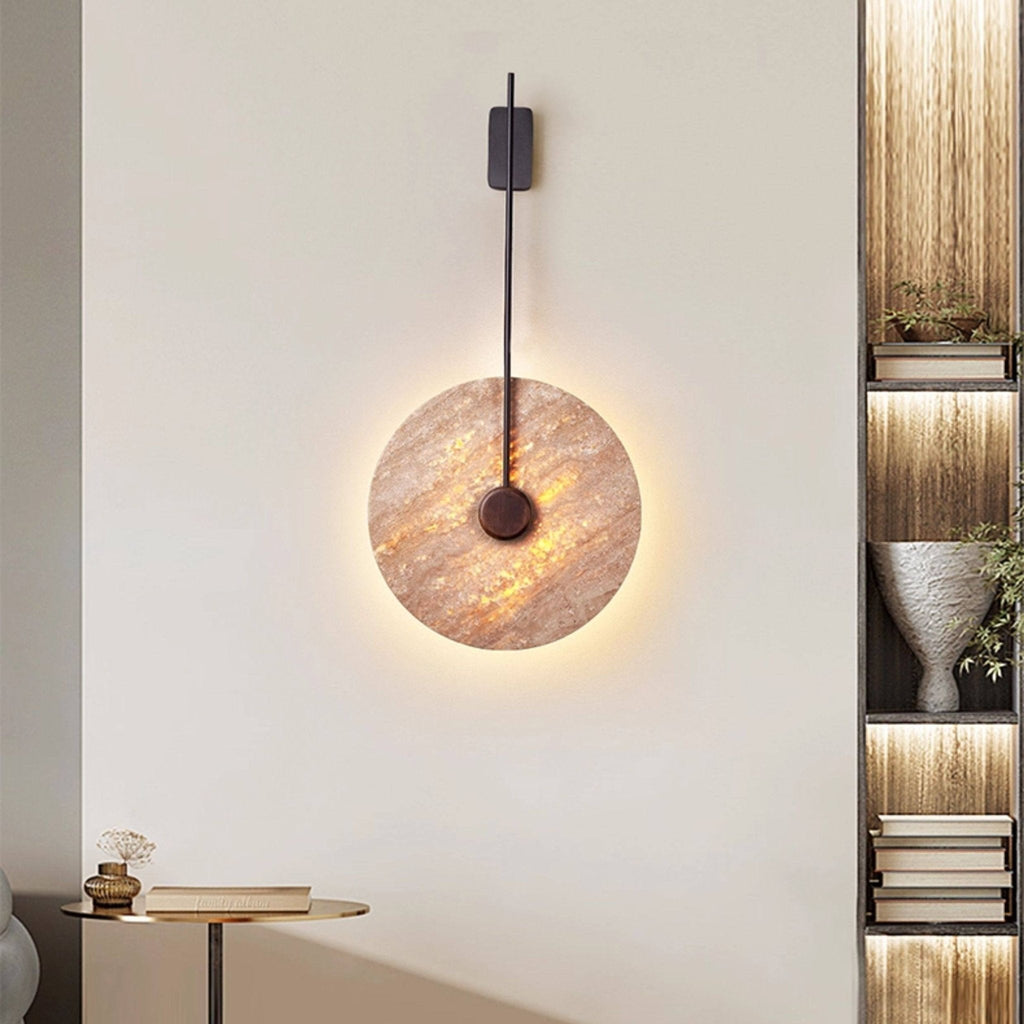 Veil Travertine Wall Lamp by Bling Lighting Studio