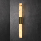 Velin Alabaster Tube Wall Sconce by Bling Lighting Studio