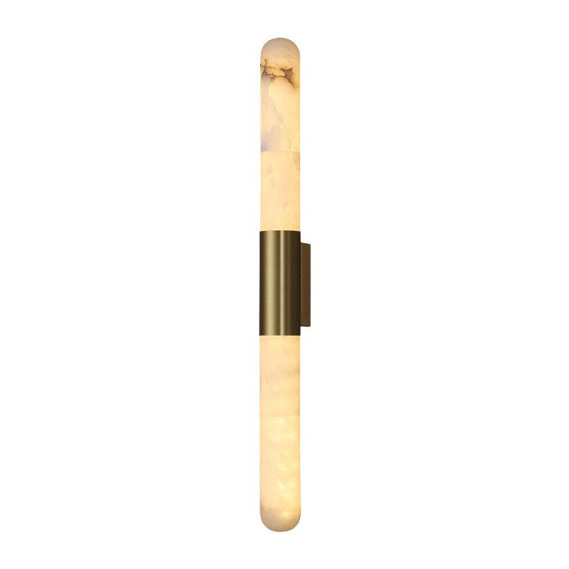 Velin Alabaster Tube Wall Sconce by Bling Lighting Studio