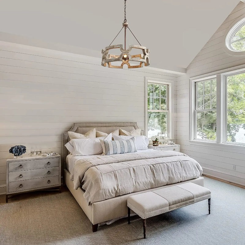 Vera Farmhouse Coastal Foyer Lighting for high ceiling staircase and foyer lighting