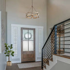 Vera Farmhouse Coastal Foyer Lighting for high ceiling staircase and foyer lighting