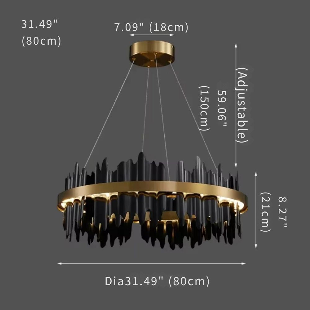 Verda Modern Circular Chandelier - Bling Lighting Studio