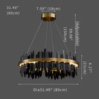 Verda Modern Circular Chandelier - Bling Lighting Studio