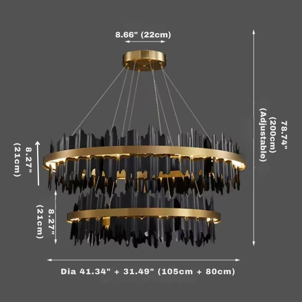 Verda Modern Circular Chandelier - Bling Lighting Studio