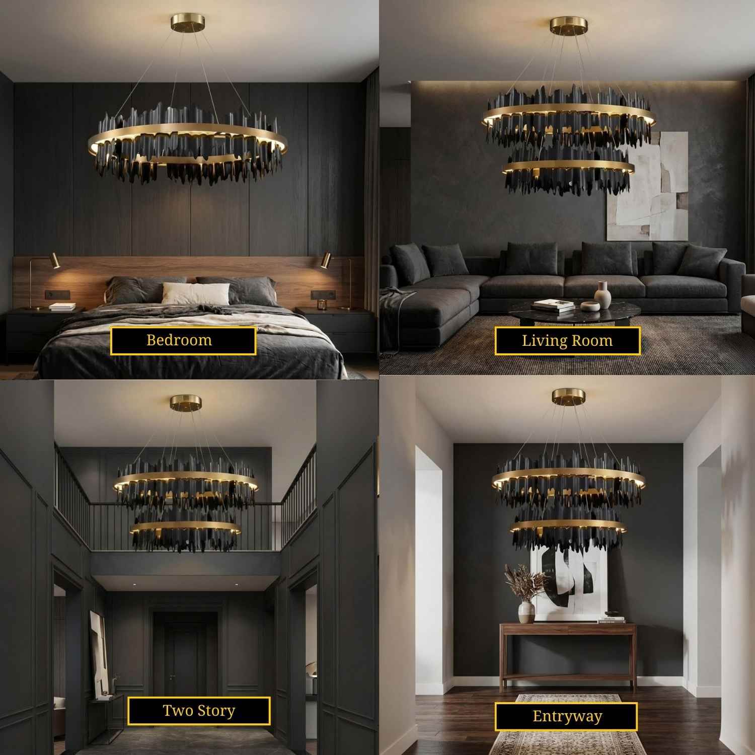 Verda Modern Circular Chandelier - Bling Lighting Studio
