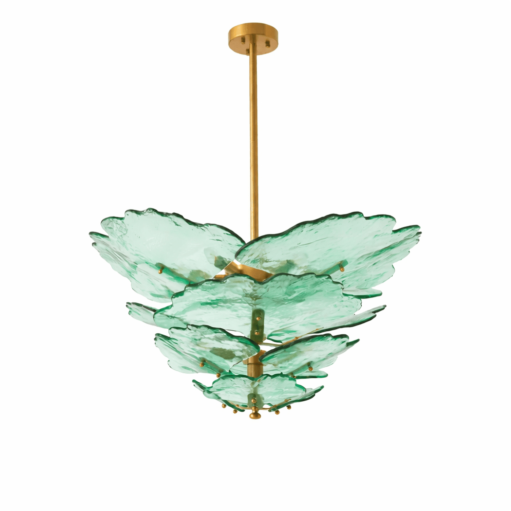 Verdant Petal Murano Glass Chandelier by Bling Lighting Studio