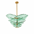 Verdant Petal Murano Glass Chandelier by Bling Lighting Studio