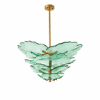 Verdant Petal Murano Glass Chandelier by Bling Lighting Studio