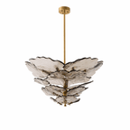 Verdant Petal Murano Glass Chandelier by Bling Lighting Studio