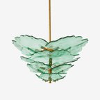 Verdant Petal Murano Glass Chandelier by Bling Lighting Studio