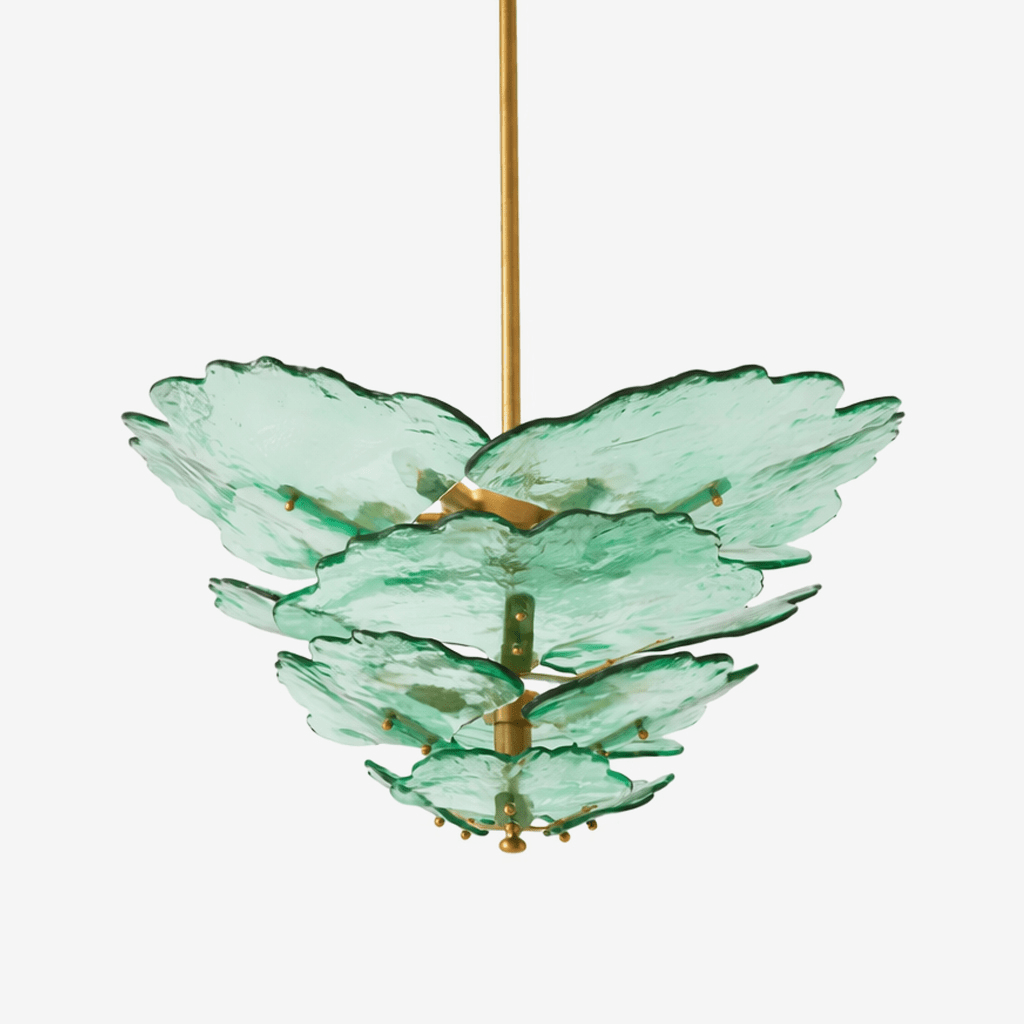 Verdant Petal Murano Glass Chandelier by Bling Lighting Studio