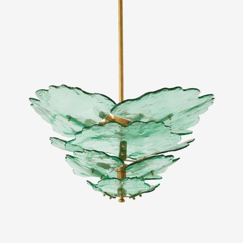 Verdant Petal Murano Glass Chandelier by Bling Lighting Studio
