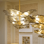 Verdant Petal Murano Glass Chandelier by Bling Lighting Studio