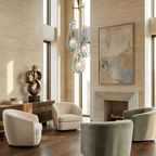 Verdelle Murano Glass Cascade Chandelier by Bling Lighting Studio