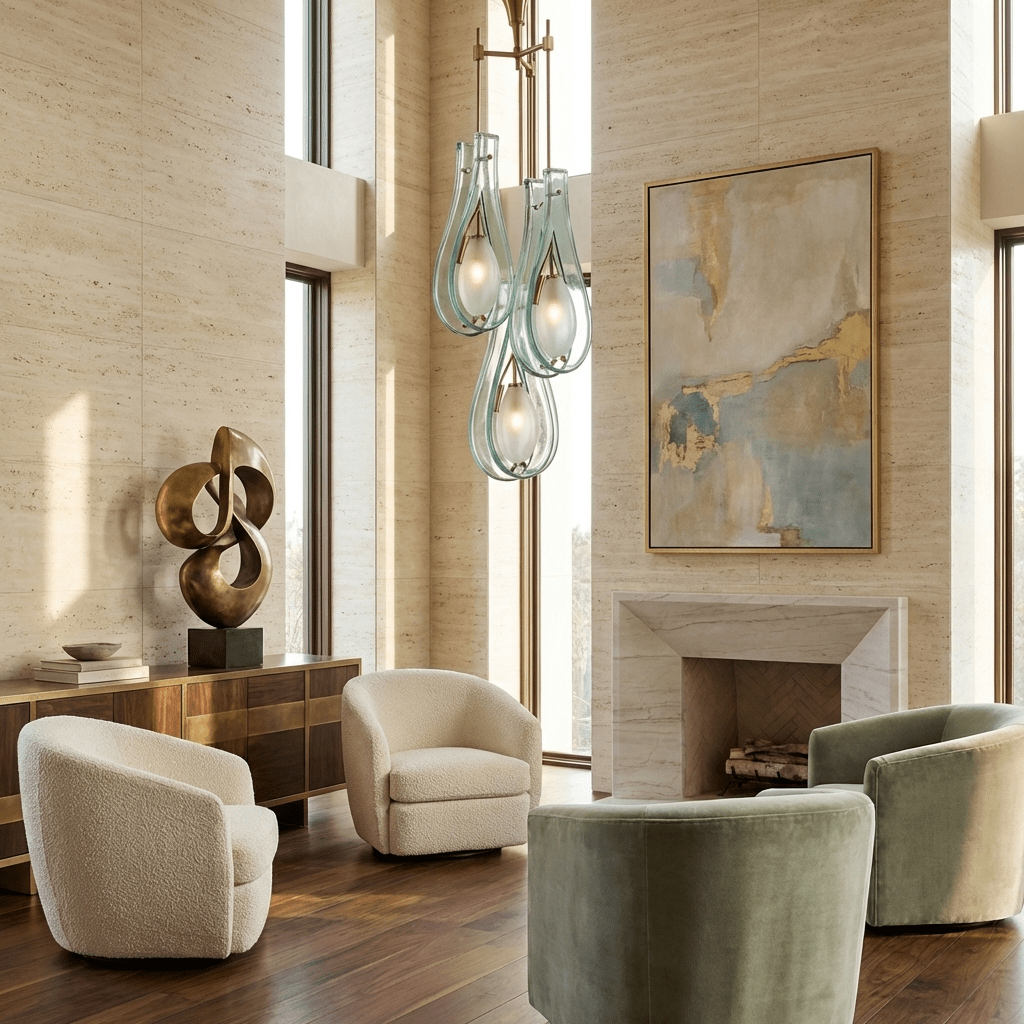 Verdelle Murano Glass Cascade Chandelier by Bling Lighting Studio