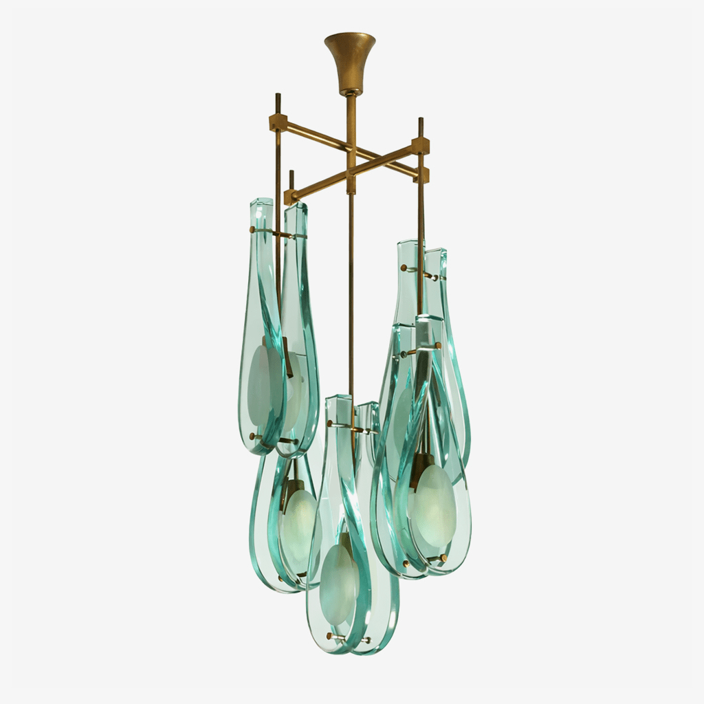 Verdelle Murano Glass Cascade Chandelier by Bling Lighting Studio