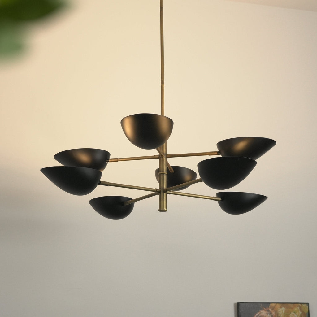 Vespera Brass Chandelier by Bling Lighting Studio