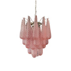 Vintage Murano Pink Glass Petals Chandelier by Bling Lighting Studio