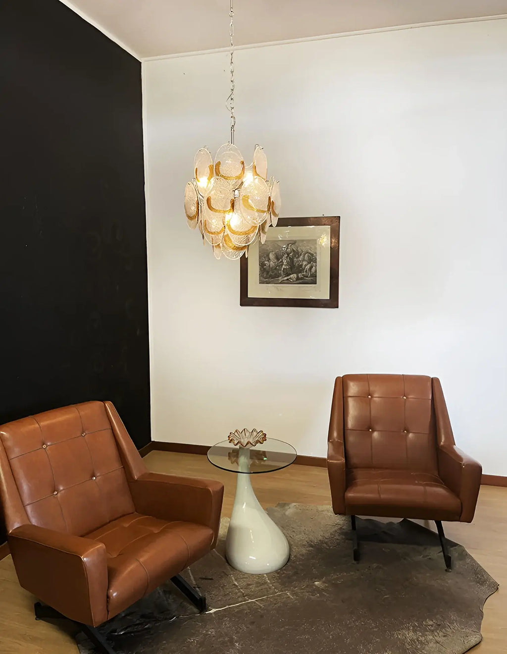 Vintage Murano Transparent Amber Chandelier product image