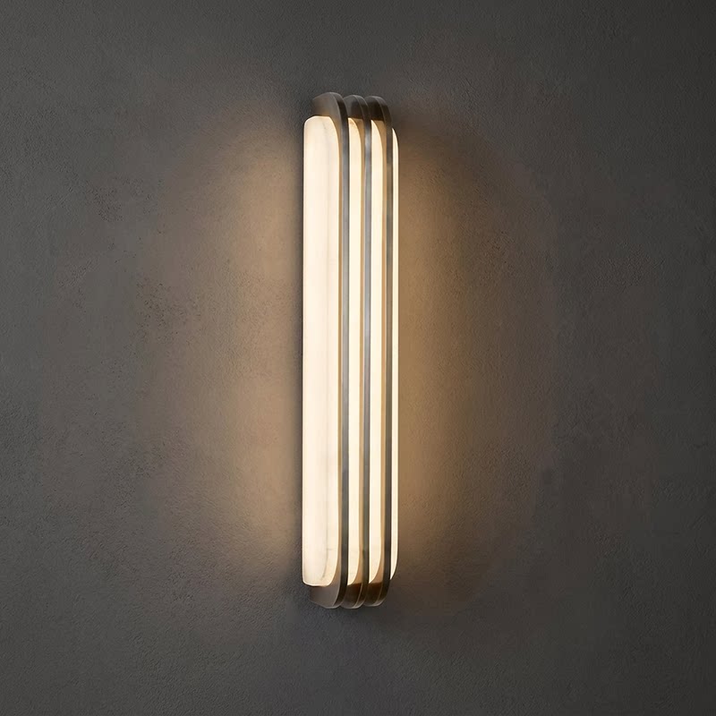 Virex Layered Alabaster Wall Light by Bling Lighting Studio