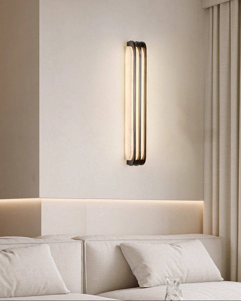 Virex Layered Alabaster Wall Light by Bling Lighting Studio
