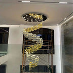 Vita Luxury Staircase Hanging Chandelier for high ceiling staircase and foyer lighting