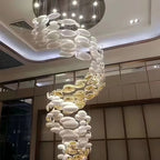 Vita Luxury Staircase Hanging Chandelier for high ceiling staircase and foyer lighting