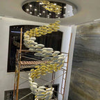 Vita Luxury Staircase Hanging Chandelier for high ceiling staircase and foyer lighting