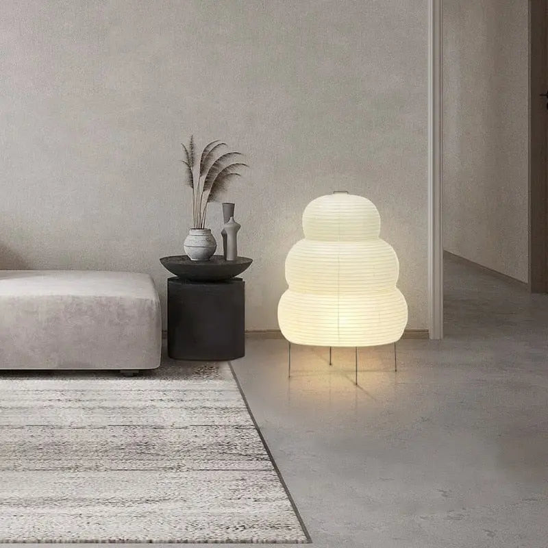 Wayuu Rice Paper Floor Lamp - Bling Lighting Studio