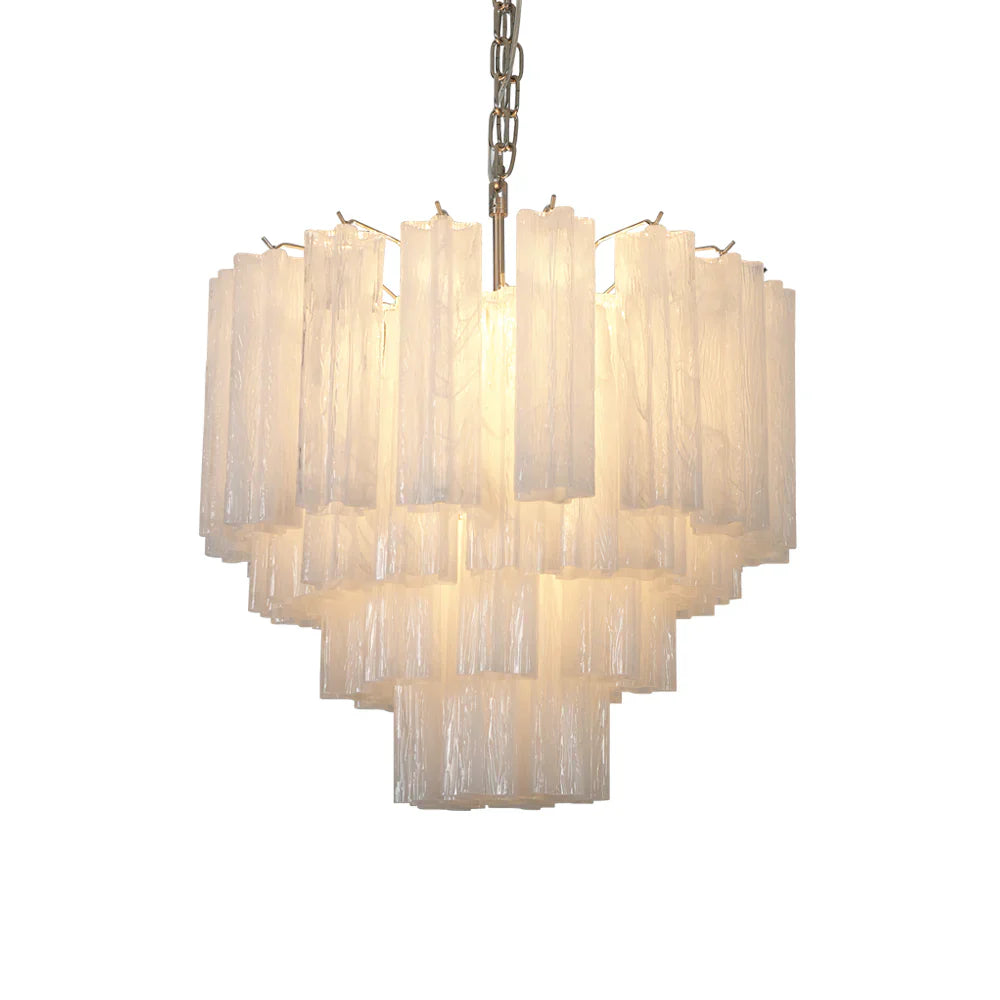Star Shaped Tube White Clouds Glass Chandelier product image