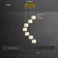 White Marble LED Cube Chandelier 7/9/18/25/36 Light for high ceiling staircase and foyer lighting