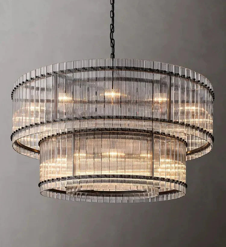 Willow Luxury Modern 2 Tier Crystal chandelier - Bling Lighting Studio