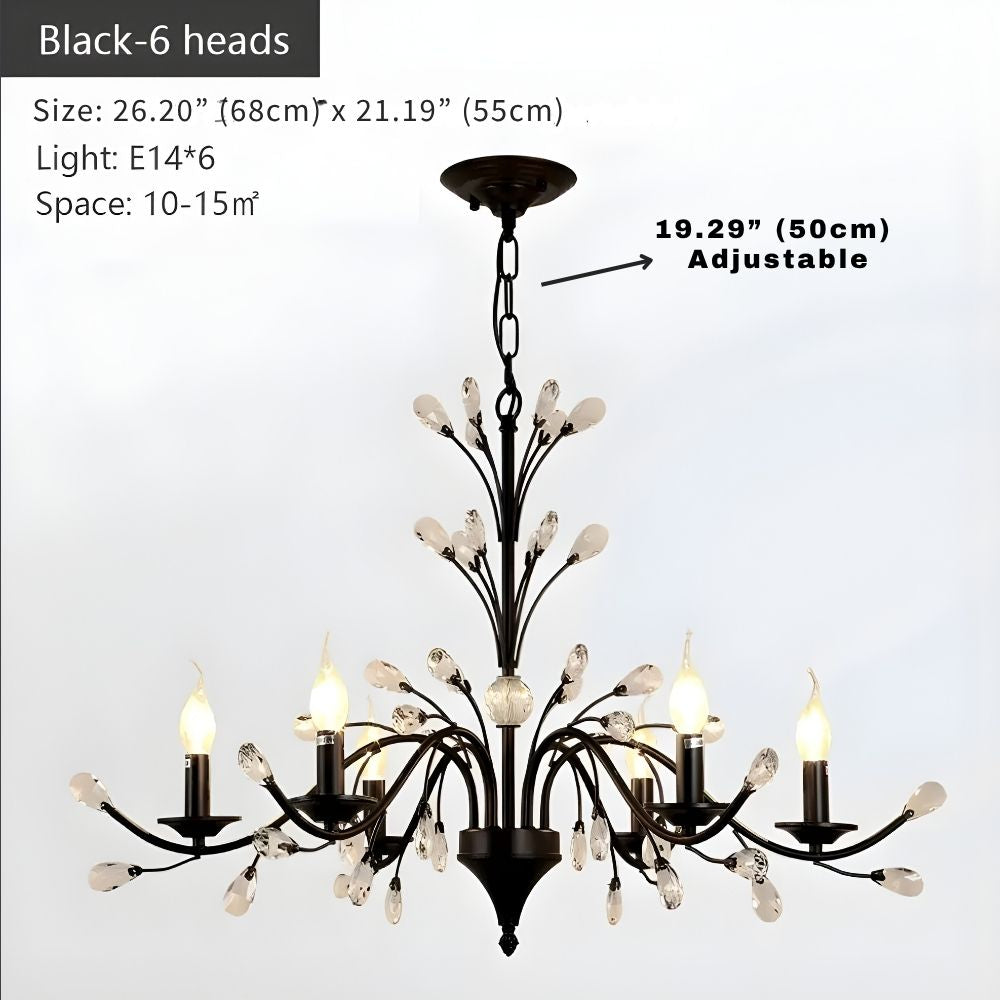 Wrought Iron Chandeliers 6/9 Lights - Bling Lighting Studio