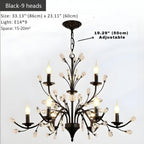 Wrought Iron Chandeliers 6/9 Lights - Bling Lighting Studio