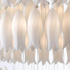 Yina White Ceramic Tulip Chandelier For Staircase for high ceiling staircase and foyer lighting