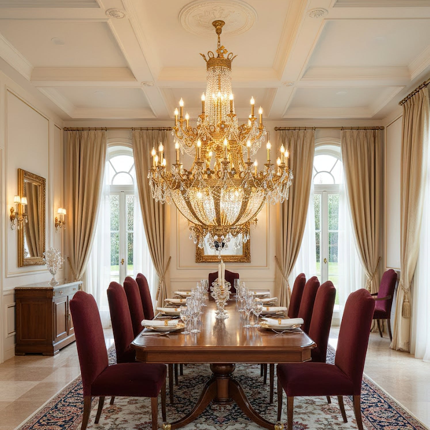 Zaira Opulent Chandelier by Bling Lighting Studio
