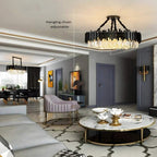 Zen Modern Gold Crystal Chandelier - Bling Lighting Studio