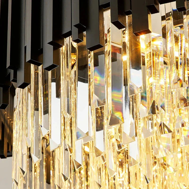 Zen Modern Gold Crystal Chandelier - Bling Lighting Studio