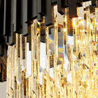 Zen Modern Gold Crystal Chandelier - Bling Lighting Studio