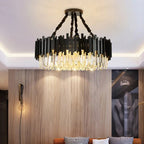 Zen Modern Gold Crystal Chandelier - Bling Lighting Studio
