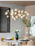 Zendas Branch Crystal Flower Chandelier by Bling Lighting Studio