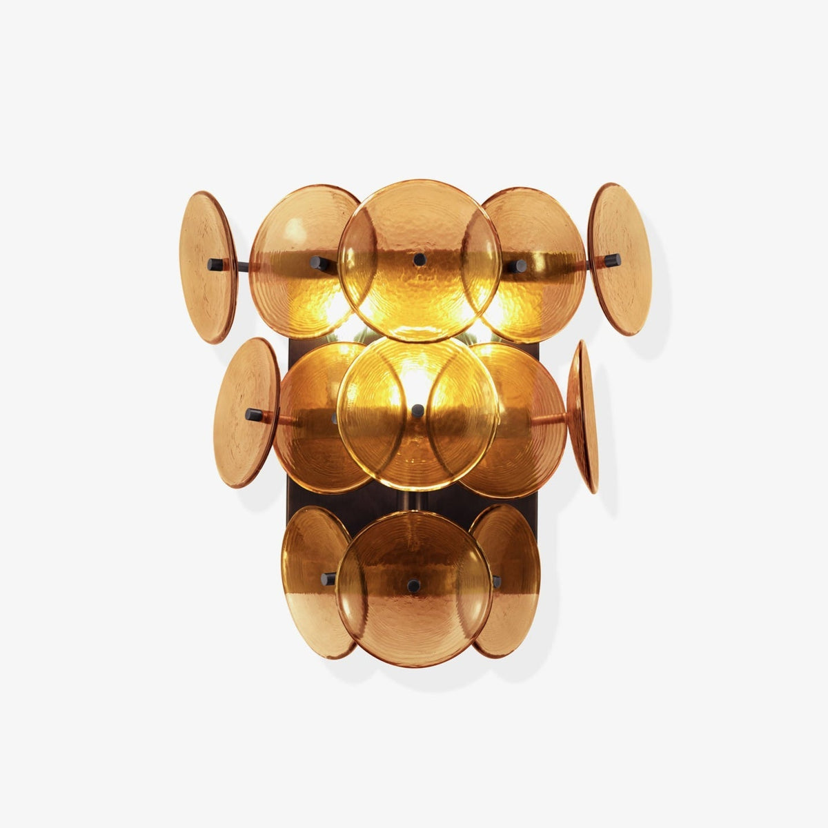 Loren Glass Wall Sconce chandelier in a tall interior