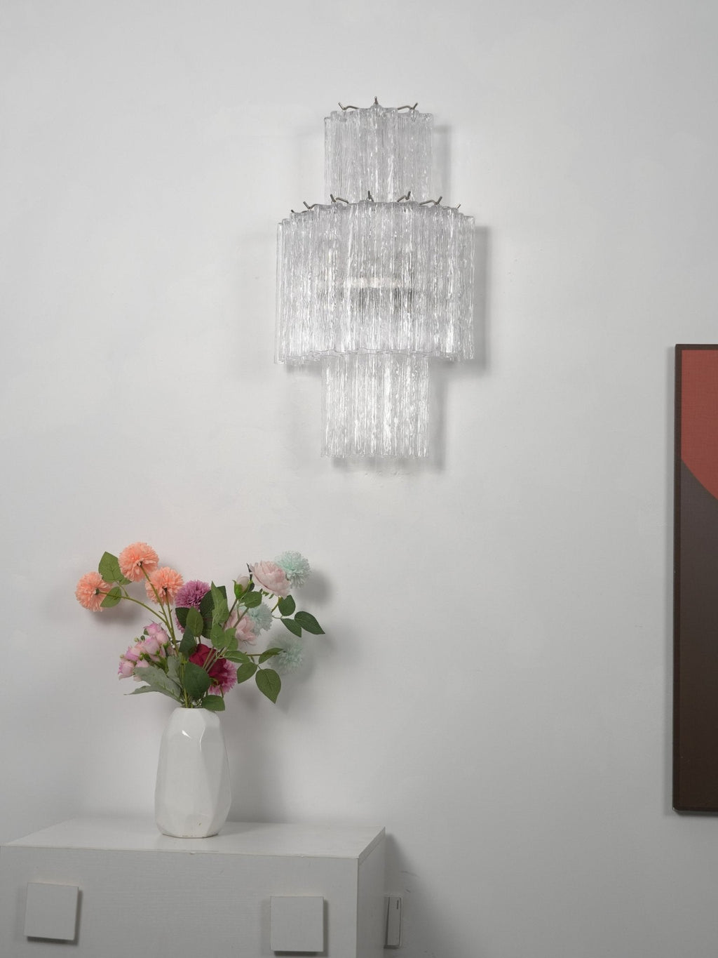 Glacier Tier Murano Glass Wall Light by Bling Lighting Studio