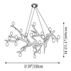 Branch Boho Tree Modern Chandelier by Bling Lighting Studio